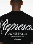 Tricou REPRESENT, Owners Club Script, Black, Oversized Fit