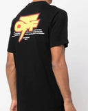 Tricou OFF WHITE, Logo Brand Colorat, Black, Slim Fit