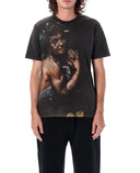 Tricou OFF WHITE, Print Bacchus, OMAA027F23JER0051084, Slim Fit
