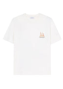 TRICOU OFF WHITE,  Candles Flames Print, Regular Fit, Alb