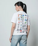 Tricou OFF WHITE, Print Multicolor, Alb, Slim Fit