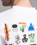 Tricou OFF WHITE, Print Multicolor, Alb, Slim Fit