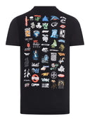 Tricou OFF WHITE, Print Multicolor, Negru, Slim Fit