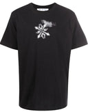 Tricou OFF WHITE, Deep Meditation Sound Print, Black, Slim Fit