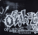 Tricou OFF WHITE, Deep Meditation Sound Print, Black, Slim Fit