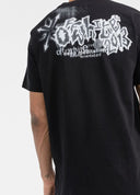 Tricou OFF WHITE, Deep Meditation Sound Print, Black, Slim Fit