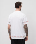 TRICOU OFF WHITE, Textured Arrow Emblem, Angels, White, Slim Fit