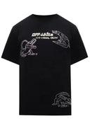 Tricou OFF WHITE, Crystals Insert, Black, Slim Fit
