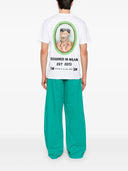 Tricou OFF WHITE, Barber 1, Picture Print, White, Slim Fit