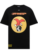 Tricou OFF WHITE, Eagle Print, Yellow Arrow, Black, Slim Fit