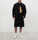 Tricou OFF WHITE, Eagle Print, Yellow Arrow, Black, Slim Fit