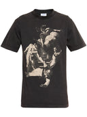 Tricou OFF WHITE, Painting Art Print, Black, Slim Fit