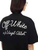 Tricou OFF WHITE, SCRIPT SKATE Fit, Negru