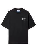 Tricou OFF WHITE, SCRIPT SKATE Fit, Negru