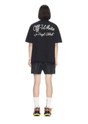 Tricou OFF WHITE, SCRIPT SKATE Fit, Negru