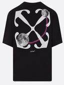 Tricou OFF WHITE, Print Double Moon, Negru