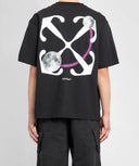 Tricou OFF WHITE, Print Double Moon, Negru