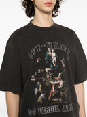 Tricou OFF WHITE, Mary Skate cotton T-shirt, Negru, Oversized