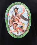 Tricou OFF WHITE, Fresco Paint Print, Black, Skate Fit