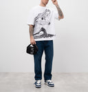 Tricou OFF WHITE, Big Croco Print, Oversized, White