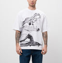 Tricou OFF WHITE, Big Croco Print, Oversized, White