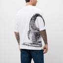 Tricou OFF WHITE, Big Croco Print, Oversized, White