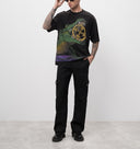 Tricou OFF WHITE, Big Croco Print, Oversized, Black