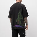 Tricou OFF WHITE, Big Croco Print, Oversized, Black