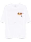 Tricou OFF WHITE, Arrow Back Print, White, Skate Fit