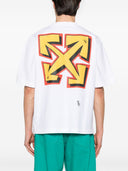 Tricou OFF WHITE, Arrow Back Print, White, Skate Fit