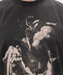 Tricou OFF WHITE, Martyrdom Printed, Men, Oversized, Dark Grey