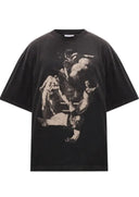 Tricou OFF WHITE, Martyrdom Printed, Men, Oversized, Dark Grey