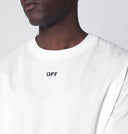 Tricou OFF WHITE, Chain Arrow Skate, Relaxed Fit, Alb
