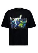 Tricou OFF WHITE, REVE CARAVAGGIO, Relaxed Fit, Negru