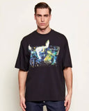 Tricou OFF WHITE, REVE CARAVAGGIO, Relaxed Fit, Negru