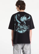 Tricou OFF WHITE, Moon Skate Graphic T-shirt, Negru