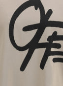 Tricou OFF WHITE, Spray Logo Skate T-shirt, Beige