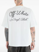 Tricou OFF WHITE, script skate T-shirt, Alb