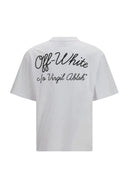 Tricou OFF WHITE, script skate T-shirt, Alb