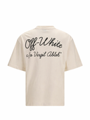 Tricou OFF WHITE, script skate T-shirt, Cream