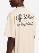 Tricou OFF WHITE, script skate T-shirt, Cream