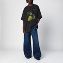 Tricou OFF WHITE, Statue Print, Black, Oversized
