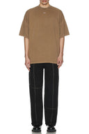 Tricou OFF WHITE, Graphic Print, Brown, Oversized