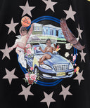 TRICOU OFF WHITE, Fresco Star Print, Logo, Black, Oversized