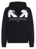 Hanorac OFF WHITE, HALF ARROW SKATE HOODIE, Negru