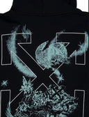 Hanorac OFF WHITE, Moon Skate Print, Negru