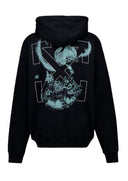 Hanorac OFF WHITE, Moon Skate Print, Negru