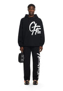 Hanorac OFF WHITE, Spray Logo Loose Hoodie, Negru