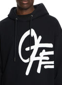 Hanorac OFF WHITE, Spray Logo Loose Hoodie, Negru