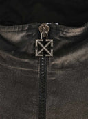 Jacheta OFF WHITE, Logo Embroidered Zip-Up Jacket